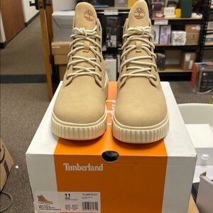 Timberland Beige High-Top Boots